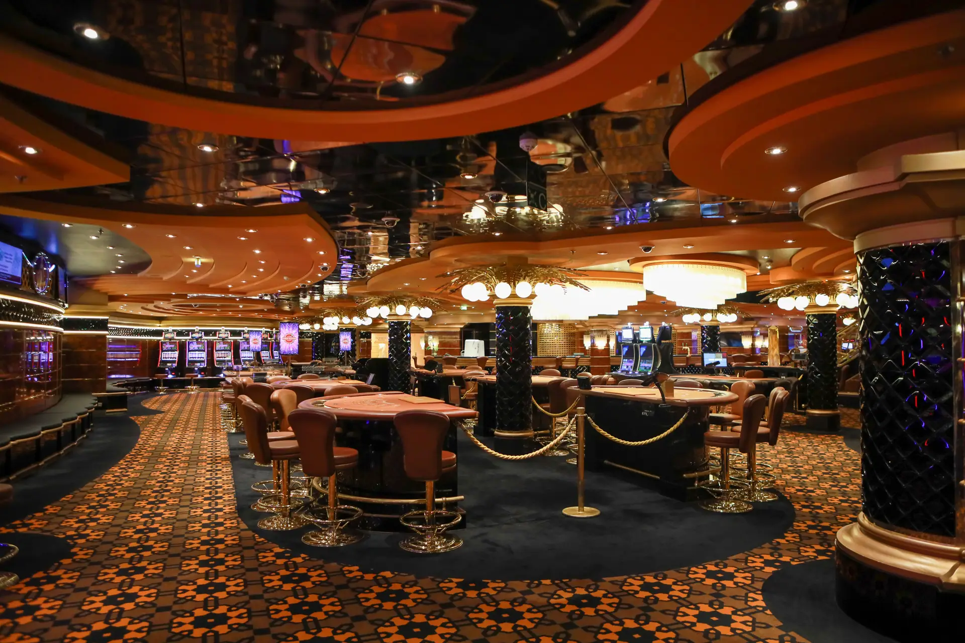 Elegantly lit casino interior