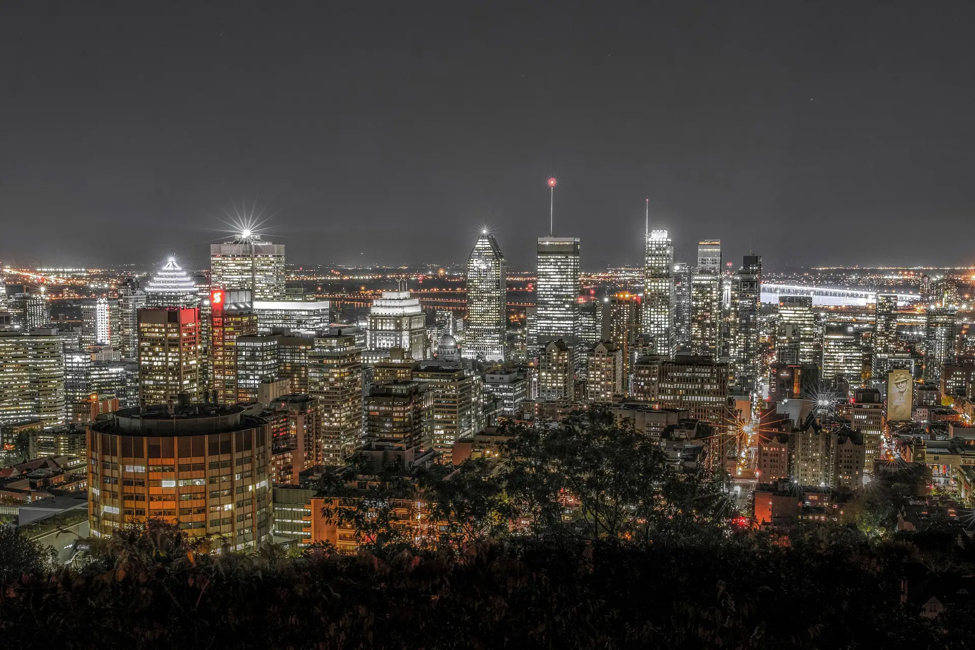 Montreal night skyline