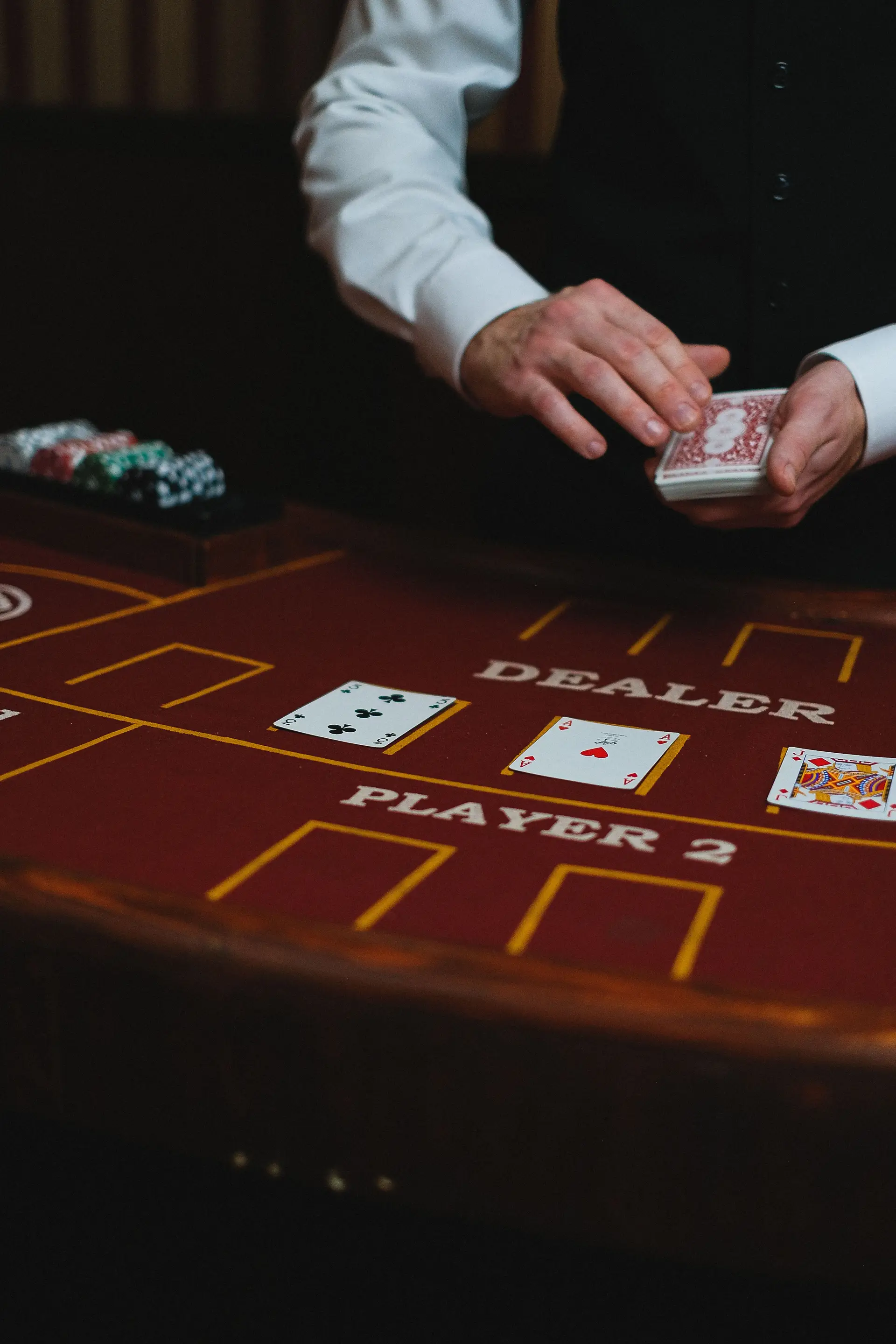 Casino gaming table and event setting